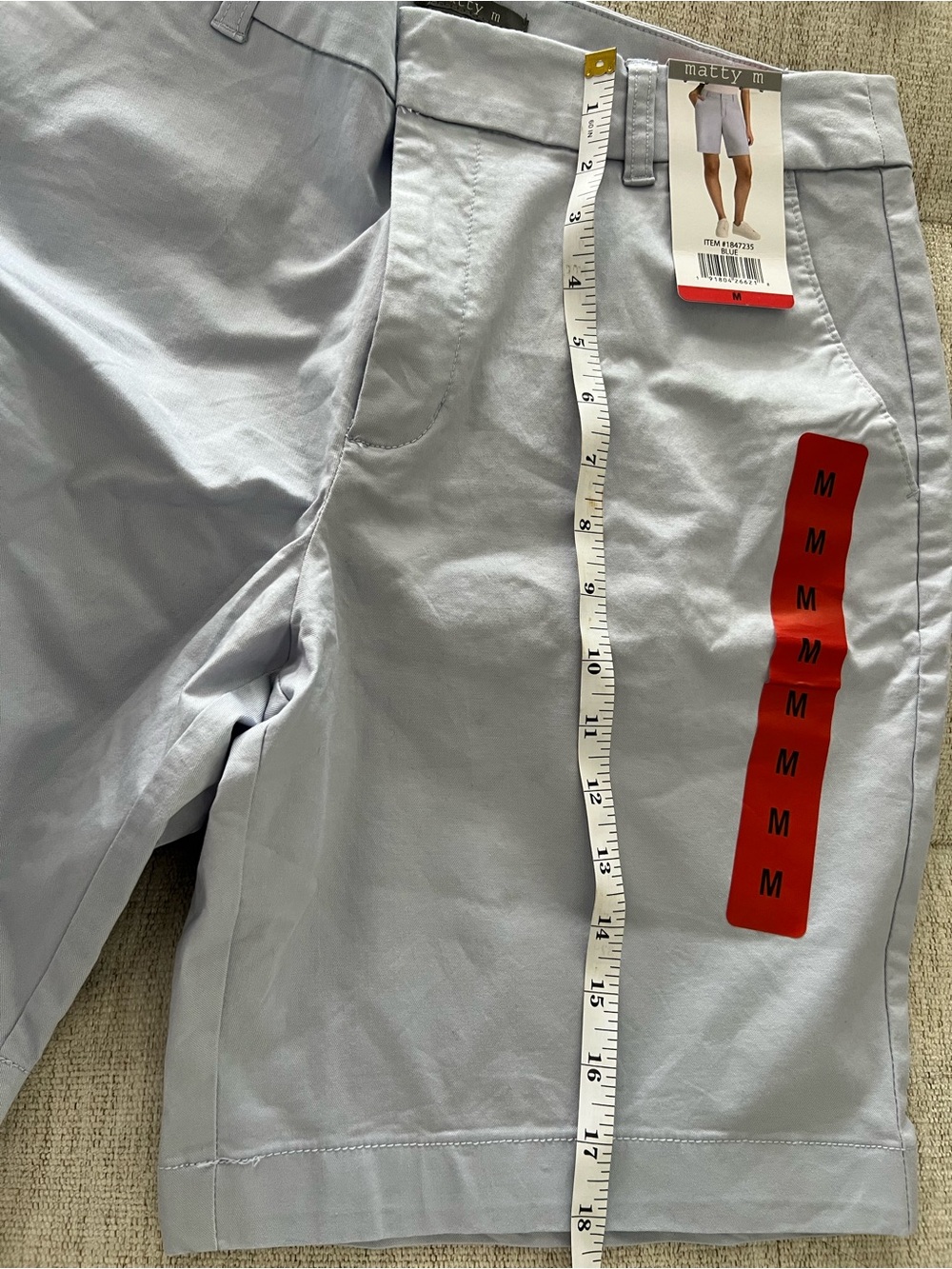Matty M Light Gray Wonens Flat Front Shorts #167 - Picture 4 of 6